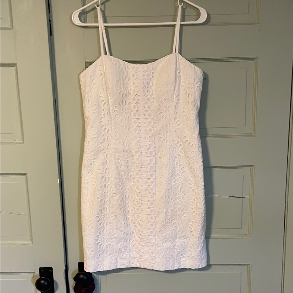 Lilly Pulitzer White Shelli Mini Dress Spaghetti Strap